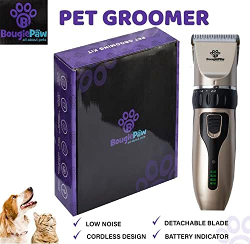 Комплект за подстригване на домашни любимци kpl BougiePaw - Акумулаторни безжични машинки за подстригване на кучета