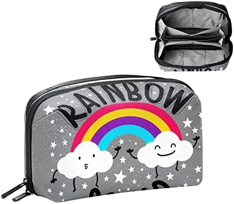 електронен органайзер rainbow cloud stars, устойчив на удари калъф за носене, защитен калъф, малка чанта-органайзер за