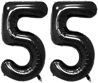 XLOOD Номер 55 Балони 32-инчов Цифров Балон Азбука 55 Балони на Рожден Ден на Фигура 55 Хелий балон, Големи балони за