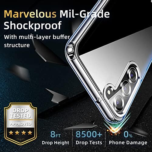 Калъф HARMARK Crystal Clear е Разработен за Samsung Galaxy S23 Plus, [устойчив на удари] [Военното клас] Твърд калъф