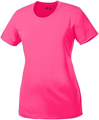 Дамски спортни тениски DRI-да подготвим неонового на цвят, с висока видимост, размер S-4XL