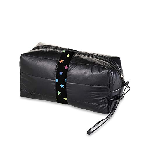 ГОРНАТА чанта за тоалетни принадлежности TRENZ Inc Влакче или косметичка (с черна ивица под формата на звезди)