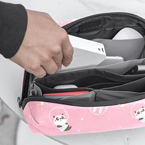 Водоустойчиви козметични чанти, Пътни козметични чанти с изображение на заек панди Розов Цвят, Многофункционални Преносими,