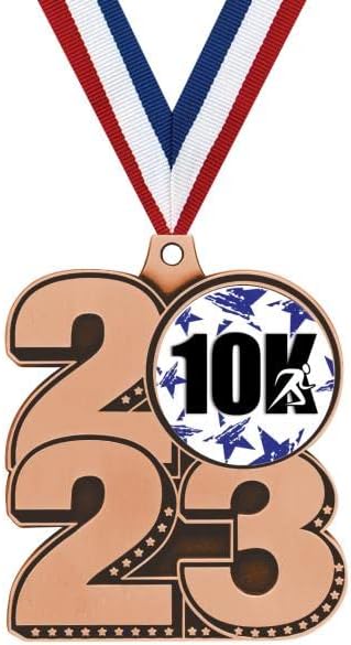 2023 3D-Формованная медал в движение на 10 км, Бронзов медал 2 1/4 Trophy