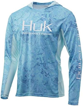 Мъжки hoody HUK Icon X Camo с качулка | Риза за Риболов UPF 50+ с дълъг ръкав