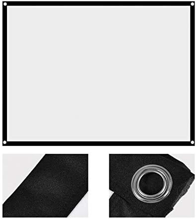 Прожекционен екран GPPZM 60-100 см Портативен Сгъваем Бял проектор, без гънки, Завеса за проектиране на екрана