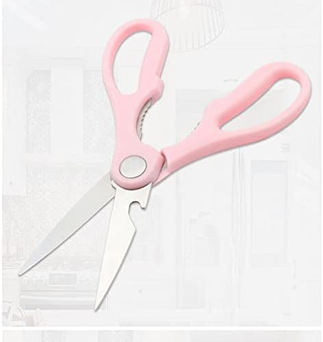 Ножици LAKIKAjd за офис Розови ножици от неръждаема стомана, подходящи за кухня, многофункционално използване, за отваряне