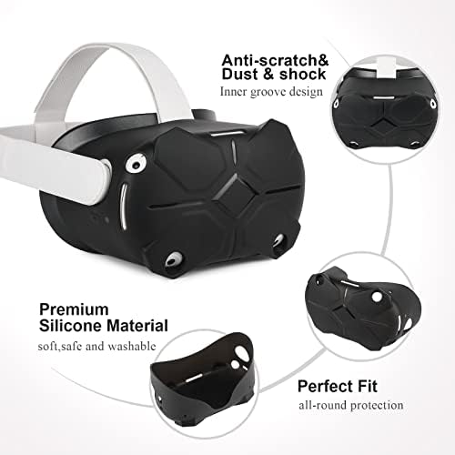 Предна Защитна капачка VR Shell за Oculus Quest 2, Силиконова Защитно покритие на Слушалката От Надраскване, прах