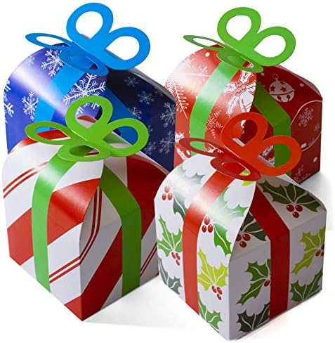 PREEXTEX 24 Различни Коледни подаръци, кутии за подаръци - Празнични Подаръци кутии, Пакет за партита, Кутия шоколадови Бонбони, Малък подарък кутия за коледни подаръци,