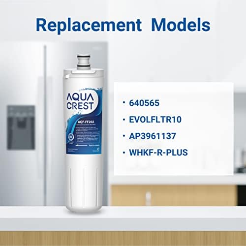 Заменяеми филтър за вода в хладилник АКВА ГЕРБ 640565, съвместим с Bosch 640565, EVOLFLTR10 AP3961137, 3M Cuno CS-52, Whirlpool WHKF-R-PLUS комплект от 3 броя (съдържанието на кутията може да варира)