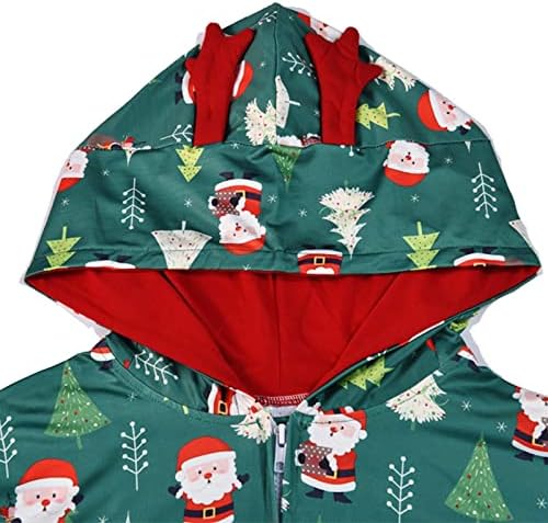 Коледна пижама за семейство, Комплекти js в тон Коледа, Коледна пижама в клетка с принтом индианците, празнична пижама (за майките, M)