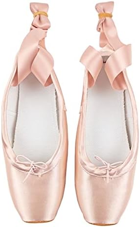 KXDFDC Професионални Балетные pointe обувки, Дамски Танцови Обувки с Панделки за Жени, Момичета, Детски Сатен Балетные Обувки