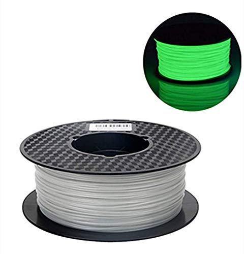 Конци за 3D-принтер Kehuashina PLA 1,75 мм, Светещ в тъмното, Цветна серия 1 кг (2,2 кг), точност +/- 0,05 mm, Сребристо-зелена