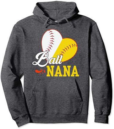 Подарък За Деня На Майката Забавен Топка Нана Софтбол Бейзболен Пуловер Hoody