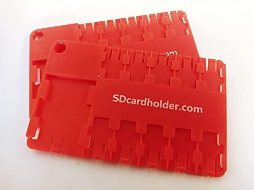 2 елемента Калъф за Червена карта Micro SD, Държач, Органайзер За Съхранение на Размера на Кредитна карта