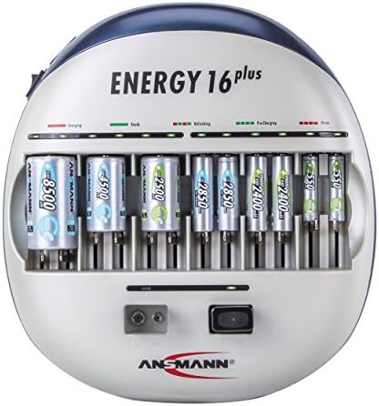 Зарядно устройство Ansmann 1001-0004-US-590-3 Energy 16 plus и устройство за обслужване на акумулаторни батерии 1-12 AAA/ AA,