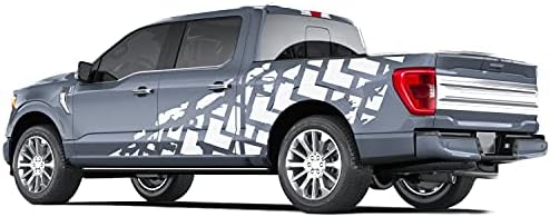 Винилови стикери с графика за товарни автомобили, Съвместими с Ford F150 (Бял)