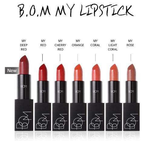 bom My Lipstick #802 Черешово-Червено, Устойчиви Червено Матово червило Кадифена текстура
