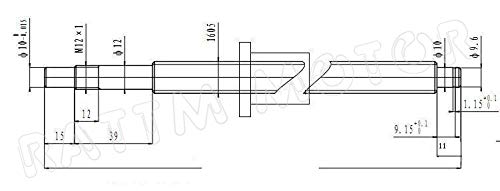 RATTMMOTOR Комплект химикалка винтове Линейно движение с ЦПУ Линейни Первази и парапети 2 елемента TRH20 20 mm Квадратна