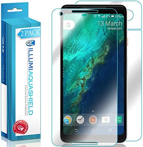 Защитно фолио ILLUMI AquaShield Отпред и отзад е Съвместима с фолио Google Pixel 2 XL (2 опаковки) HD Clear