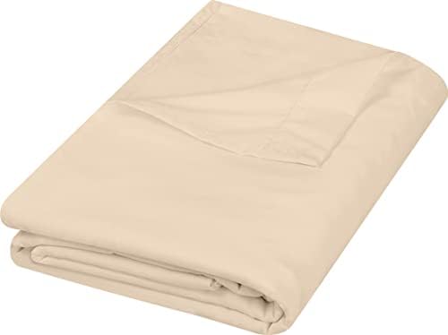 Плосък лист за спално бельо Utopia - Мека матова тъкан от микрофибър - Горен чаршаф, устойчив на усадке и замира - Лесна поддръжка - Само 1 апартамент чаршаф (King, Бежово)