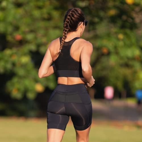 Дамски шорти за бягане SportBR, Компресия бермуди, къси Панталони за жени със защита UPF 50, Шорти С висока талия