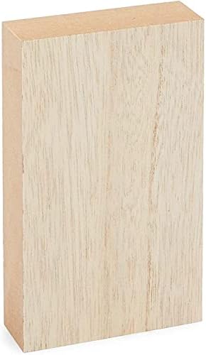 Непълни дървени блокове за бродерия, живописта, Пирографии с дебелина от 1 инч (4 размер 4 опаковки)