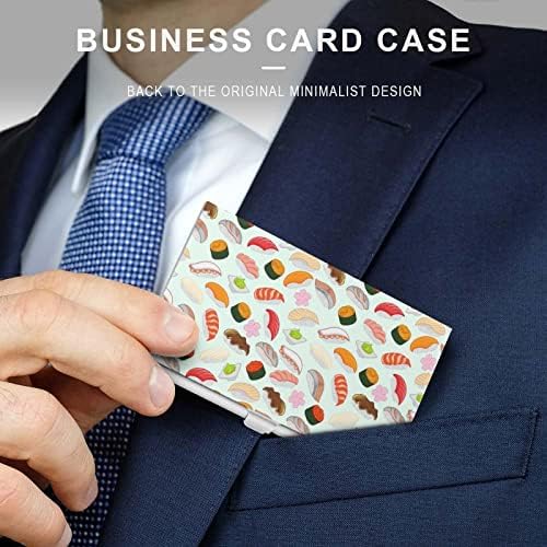 Държач за визитки с дизайн на суши, защитен калъф за именни карти с джоб за жени и мъже