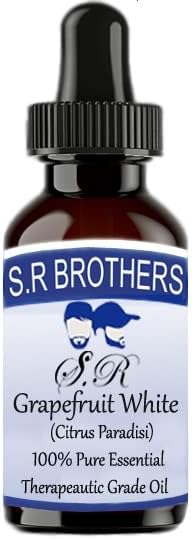 S. R Brothers Грейпфрутовое Бяла (Citrus Paradist) Чисто и Натурално Етерично масло Терапевтичен клас с Капкомер 15 мл