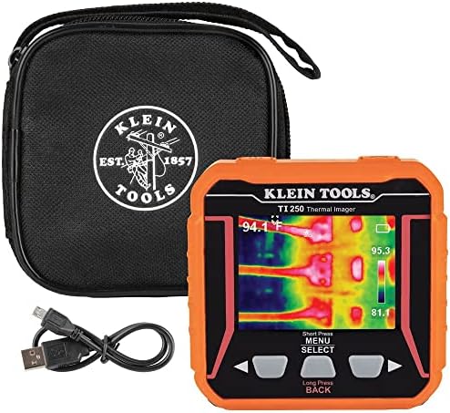 Акумулаторна термични камера Klein Tools TI250, камерата показва повече от 10 000 пиксела с 3 Цветови палитрами и подобрени устройство за търсене на автоматичен прекъсвач ET450