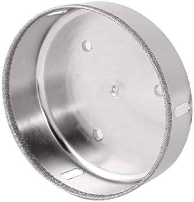 X-DREE Диаметърът на кръглата свредло с диаметър 95 mm, Околовръстен трион, бормашина сребристи тонове за стъкло (Диаметърът на кръглата джолан с диаметър 95 mm, Околовръс