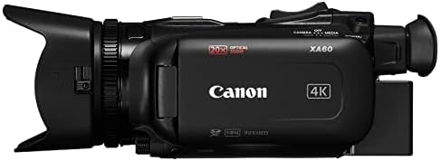 Видеокамера Canon XA60 Pro с 1/2.3 4K UHD CMOS сензор, 20x оптично увеличение, 800-кратно цифрово увеличение, 5-ос стабилизация