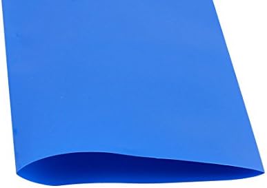 Aexit 55 mm Плосък Кабел за Управление на Ширина 2.1 M Дължина PVC Свиване Свиване Тръба Син Цвят за 18650 Кабелни Втулок Отделението Блок