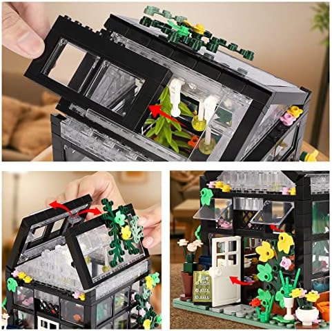 Строителен комплект QLT Flower House, съвместими с Lego Flower Friends House, Създава елегантна и уютна обстановка, Приятен подарък с луксозна подаръчна кутия за момичета 6-12 години и