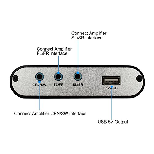 Аудио Декодер REHOC Digital 5.1 AC3 с оптично преобразуването в Аналогови Стереофоничен Surround HD 2 Порта SPDIF HD Audio