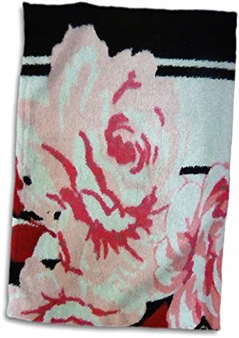 Кърпи 3dRose Florene с абстрактно цветен модел - Розови, като Черни (twl-20002-1)