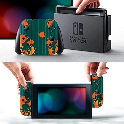 Комплект кожи за геймпада Nintendo Switch и защитно фолио за екран - Joy-Con - Splatoon 2 - Inklings Атака