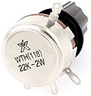 Aexit WTH118-1A 22K Променливи Резистори Ω 2 W Диаметър на вала 6 мм Въглероден Ротационен Потенциометър Потенциометри