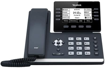 IP телефон Yealink SIP-T53W [10 опаковки], на 12 акаунти VoIP. 3,7-инчов графичен дисплей. USB 2.0, Wi-Fi 802.11 ac, Двоен Gigabit Ethernet 802.3 af PoE, Адаптер в комплекта не е включена (SIP T53W)