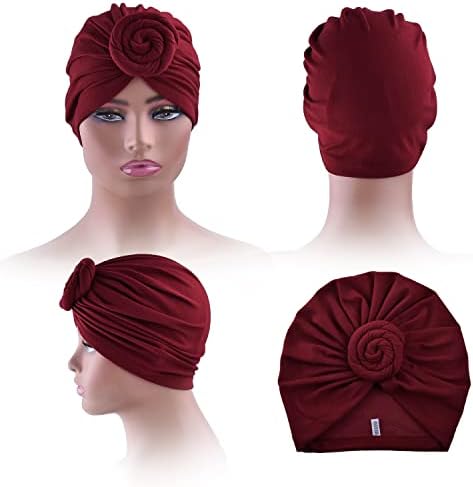6 предмети, дамска шапка-тюрбан, главоболие, опаковки за жени, предварително обвързани възел, капор, тюрбани за жени