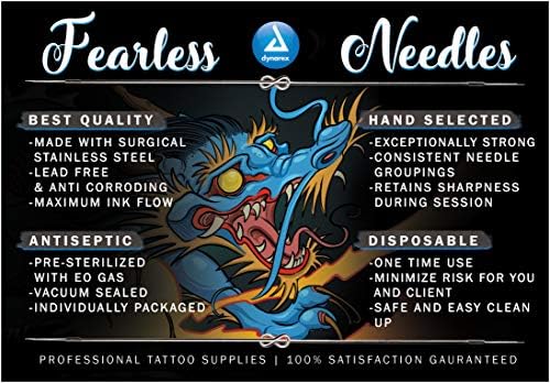 Игла за татуировки Dynarex Fearless №10 Round liner четки Стегнат, 1003rlt, брой 50