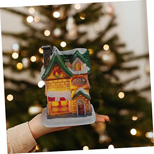 Toyvian 2 бр., Коледна Декорация За Дома, Детски, Коледни Селски Къщи С led Осветление, Коледна Къща, Селски