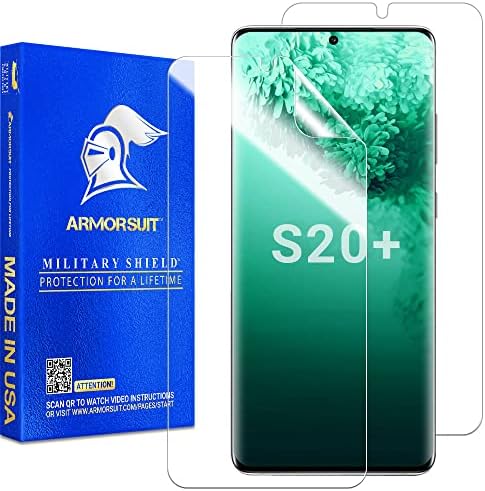 [2] Защитно фолио ArmorSuit MilitaryShield, предназначена за Samsung Galaxy S20 Plus/Galaxy S20 + 5G (6,7 ), калъф, съвместим с ултразвуков пръстов отпечатък, Антипузырьковая HD Прозрачен филм