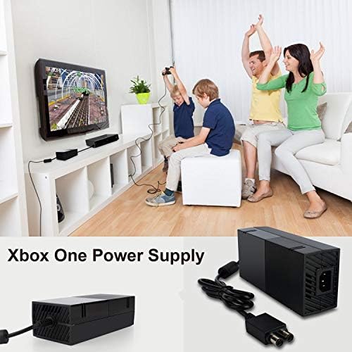 Захранване за Xbox One, захранващ Xbox 1 с кабел за адаптер на променлив ток Xbox One 100-240 В с Автоматично зарежда