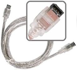 6 фута и 6-пинов щепсел към 6-номера за контакт штекеру сребрист Firewire кабел за IEEE 1394 устройства