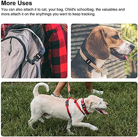 Титуляр яка за кучета с въздушна маркирани с, Защитен Нашийник за кучета с въздушна етикет за котки DLENP, Силиконови
