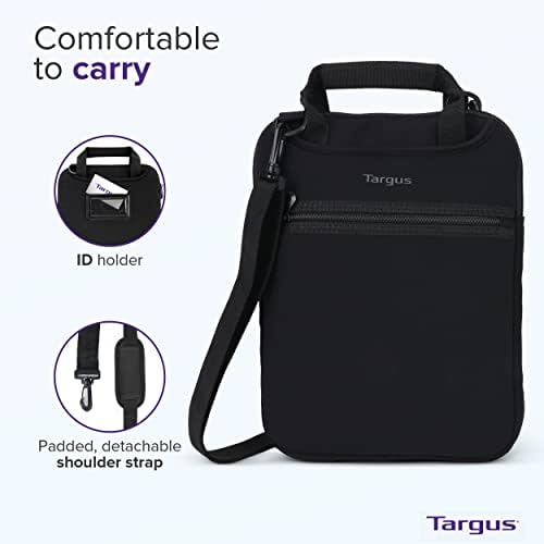 Чанта за лаптоп Targus 11,6-12 инча, Вертикална чанта-месинджър или на калъф за таблет, Пътна чанта за лаптоп с Потайными дръжки,