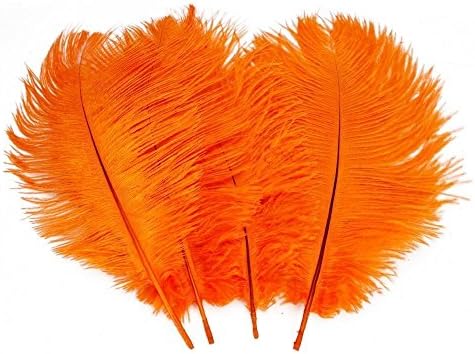XZEN 5,9-7,9 Украса от страусиных пера под формата на плюмажа САМ Съдове за Опаковка от 10 бр. (оранжев)