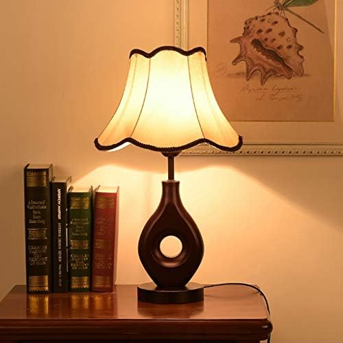 ZXZB Лампа За Четене Настолна Лампа Модерна Нова Китайска Дървена Настолна Лампа Нощна Лампа за Спални Ретро