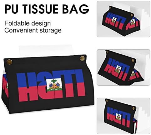Знаме на Хаити Кутия За Салфетки Органайзер на Капака За Хартия За Лице Калъф Притежателя Диспенсер За хартиени Кърпички